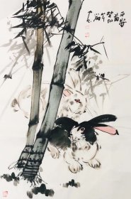 x.9，辽宁美协会员周小雨老师花鸟画《平安图》，保真，假一罚十。