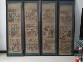 杨柳青清代木板年画 白蛇传组画共八大张