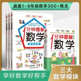 1分钟图解数学（全3册）让你爱上数学,学好数学 快速吃透知识点 本书来自韩国魏茨曼（Weizmann）英才教育