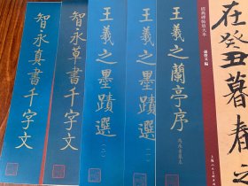 五本打包出售经典碑帖放大本——王羲之墨迹选（二）

王羲之兰亭序上海人民美术出版社
王羲之墨迹选一上海人民美术出版社
王羲之墨迹选二上海人民美术出版社
智永草书千字文上海人民美术出版社
智永真书千字文上海人民美术出版社