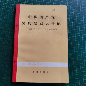 中国共产党党的建设大事记1957年1月-1966年4月（大32开118页）