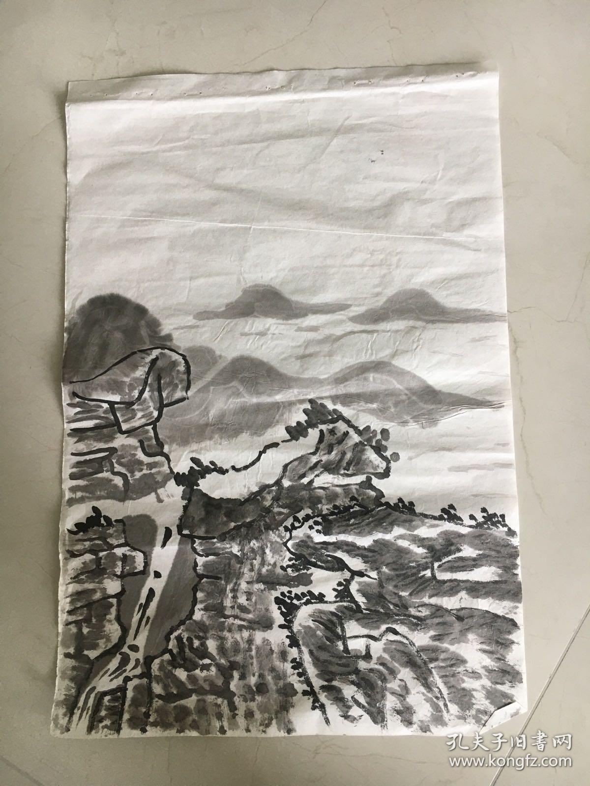 国画 / 宣纸未裱   尺寸：33x 49厘米 / 品相以图为准