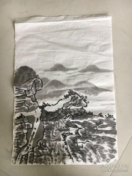 国画 / 宣纸未裱   尺寸：33x 49厘米 / 品相以图为准