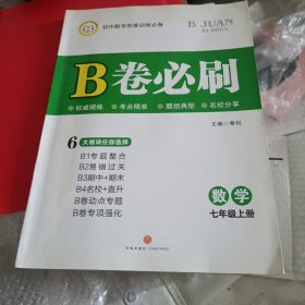 B卷必刷. 数学七年级. 上册（赠答案）