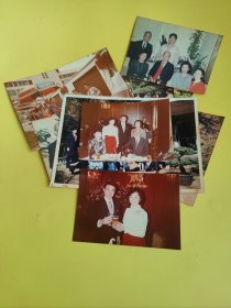 80年代彩色照片一组 (共10张合销)照片背面毛笔书法写的漂亮。