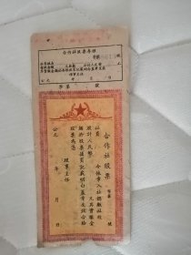 空白合作社股票带存根（保真，走挂改价。）