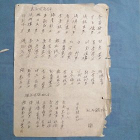 （1959年）河南省卢氏县：《东原团员名单》
