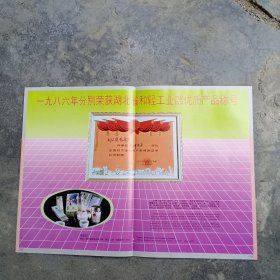 湖北省宣恩茶厂，80年代广告彩页2张