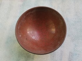 耀州窑红釉小碗
