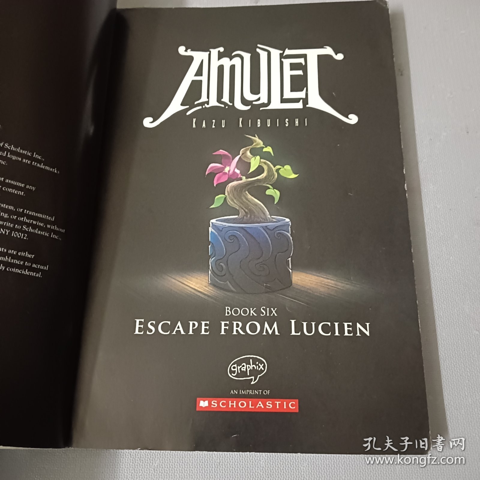 英文原版 Escape from Lucien 护身符6 儿童漫画 英文版 进口英语原版书籍（扉页有签名）
