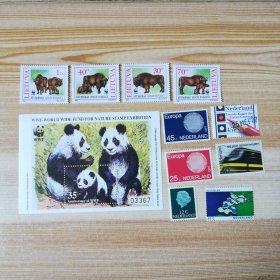 立陶宛1996年wwf动物加其他邮票纪念张等如图一组
