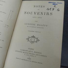 NOTES ET SOUVENIRS,1871-1872,PAR LUDOVIC HALEVY,DE L'ACADEMIE FRANCAISE,TREIZIEME EDITION——e