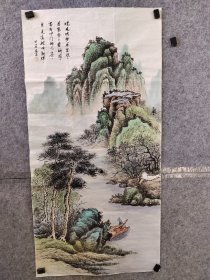 （得自画家本人，保真）甫富老师四尺整张山水，便宜卖了1，甫富，男，1963年生，长期从事美术教育教学工作，现为黑龙江省美协会员，黑龙江省工艺美术协会会员，黑龙江省艺术品收藏研究会理事，作品曾在嘉瑞夏季艺术品拍卖会上上拍过，作品多次参加过国展和省级美展。