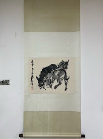 原裱黄胄三开作品