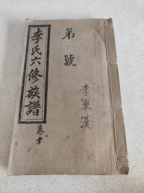 新7 李氏六修族谱单册资料卷十的内容