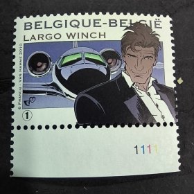 Belgica2比利时邮票2010年 青年集邮家 菲利普·弗兰克的漫画人物*1961，绘图员，和让·范·哈姆1939，作家 新 1全