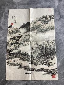 佚名山水画作一幅