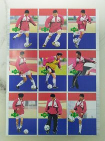 2002年参加世界杯足球锦标赛的中国足球明星，共9位，背后是小型明信片，此画片极其稀少难得。