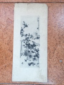 民国原版珂罗版画册《张釆芹画集》散页一张16开/有“蜀中三张”（张大千、张善孖、张采芹）张采芹先 生擅长花卉翎毛，尤擅墨竹，他融会中西画技，自成一格， · 素有“张花鸟“、“张竹子“之称，张采芹先生早期作品基本上是基于传统，涉足山水、花鸟、人物。上追唐宋，得八大山人、扬州八怪、吴昌硕神髓，追求潜逸、墨色润泽、章法严谨。