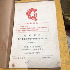 学习毛主席著作积极分子代表大会材料 10本1本活学活用毛泽东思想（合订本）