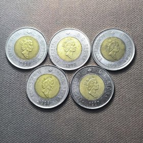 加拿大2元硬币 原光好品 标价为单枚