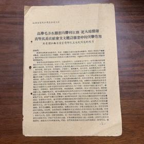 高举毛泽东思想的胜利，红旗更大地发挥青年民兵在社会主义建设事业中的突击作用——共青团江西省委宣传部长王冶民同志的发言