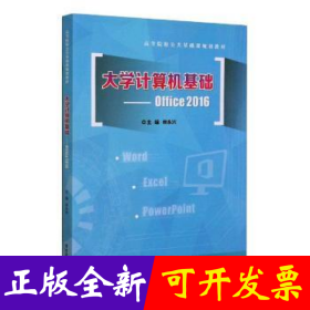 大学计算机基础--Office2016(高等院校公共基础课规划教材)