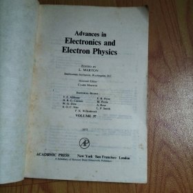 电子学与电子物理学进展 第37卷【英文，国内翻印】