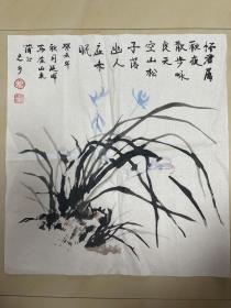 胡延晖 花画 花卉画 字画 纯手绘 国画 斗方 软片 作品