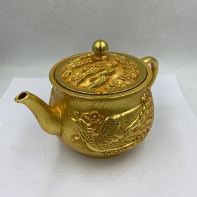 龙凤金茶壶