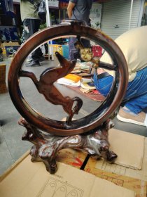 八十年代宜兴紫砂老美陶窑变釉灯座工艺品摆件，品相如图，喜欢的朋友来结缘。
