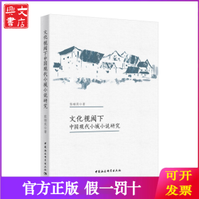 文化视阈下中国现代小城小说研究