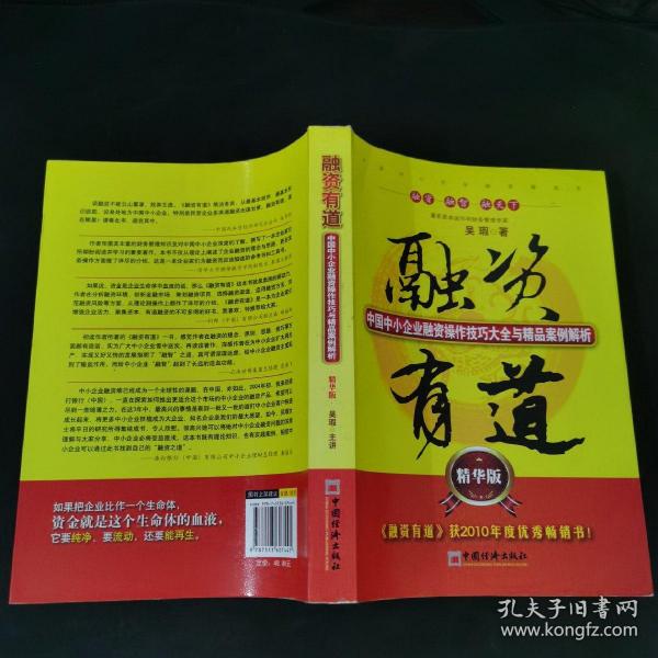 融资有道：中国中小企业融资操作技巧大全与精品案例解析