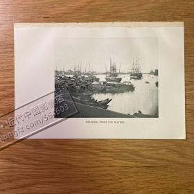 1912年出版物老照片印刷品——上海，码头（背面白页）[CA05+A0107］