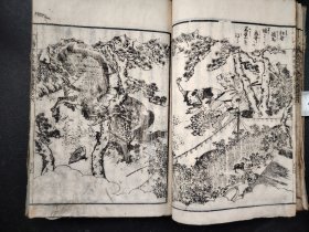 线装古籍木版画册《绘本忠臣藏》木刻版画册，版画精美，尺寸22.5*15.5