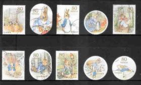 日本信销邮票-问候祝贺G48 2011年 彼得兔 Peter Rabbit 10全