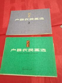 火红的年代《户县农民画选【一,二】》两本合售