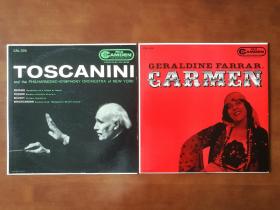 托斯卡尼尼和纽约爱乐乐团 法拉尔演唱的《卡门》选曲 黑胶LP唱片双张 包邮