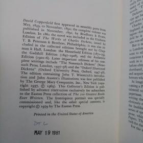 The Personal History of DAVID COPPERFIELD 个人历史 大卫·科波菲尔 真皮精装 三面刷金 收藏版