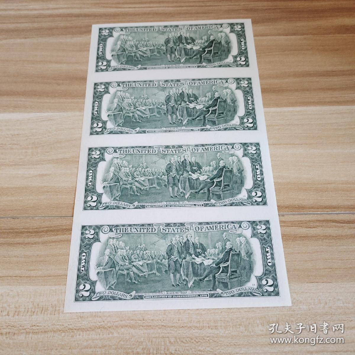 2美元4连体钞