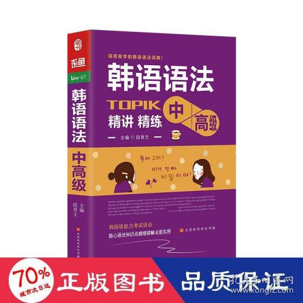 韩语语法书中高级韩国语实用语法教程TOPIK中高级韩语语法词典韩语入门自学教材