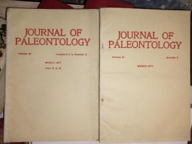 journal of paleontology 古生物学杂志1977年1一6期全（共7本合售，其中，第2期有两本）