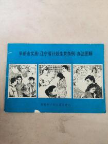 阜新市实施《辽宁省计划生育条例》办法图解:(全书整体绘有精美连环图画及文字说明，内页盖有 阜新市第二人民医院印章，及政治审用印章两枚，详见如图)