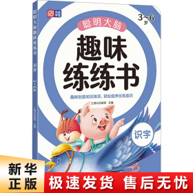 聪明大脑趣味练练书 识字 3-6岁 幼小衔接识字 入学必备 启蒙早教 趣味识字 全彩配图 轻松认知