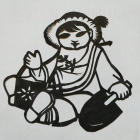 纯手工老剪纸――铲草