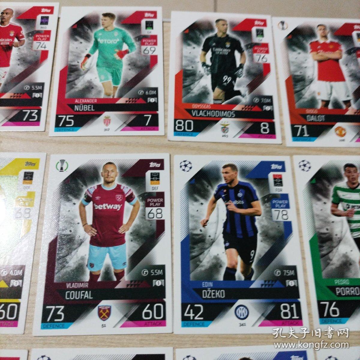 TOPPS足球球星卡30张