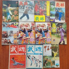 武林杂志八本武魂杂志两本中华武术1本
