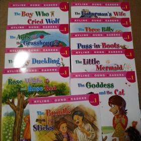 儿童绘本The little Mermaid/The Goddess and the Cat/  Puss -in-Boots /The Bundles of Sticks/The Three Billy Goats Gruff/The boy who cried wolf/TheAunts and the Grasshoppers【10本合售。16开。每册16页面。仔细看图】