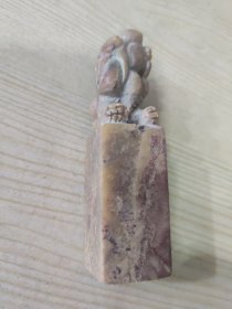 狮子青田石印章石料一块