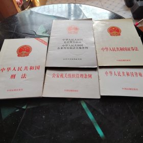 中华人民共和国刑法（含修正案（六））、证券法、律师法、企业所得税法、公安机关组织管理条例